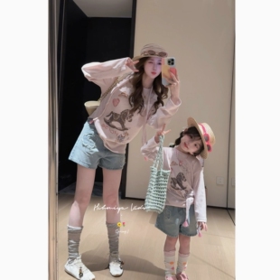 亲子温柔少女慵懒披肩罩衫 新款 女童T恤 2026年夏季 Spring韩国童装