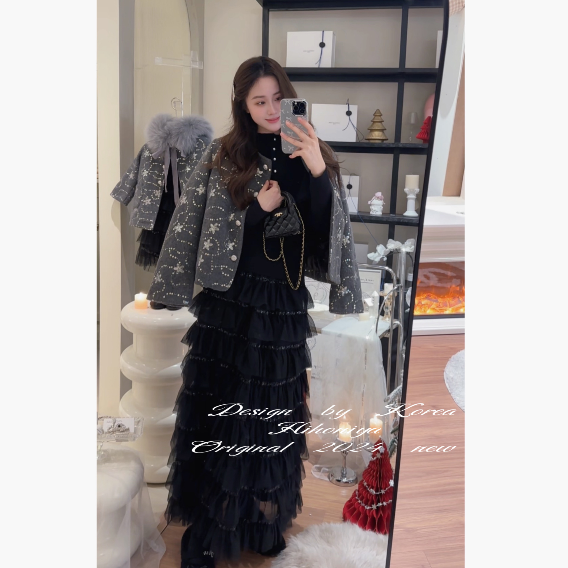 Spring韩国童装2024年冬季亲子款亮片90白鸭绒羽绒服女童保暖外套