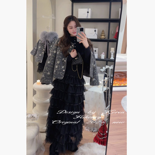 亮片90白鸭绒羽绒服女童保暖外套 亲子款 Spring韩国童装 2024年冬季