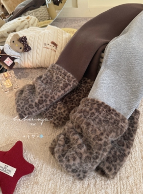 Spring韩国童装2025冬季新款宝宝豹纹桑蚕丝550g打底裤女童休闲裤