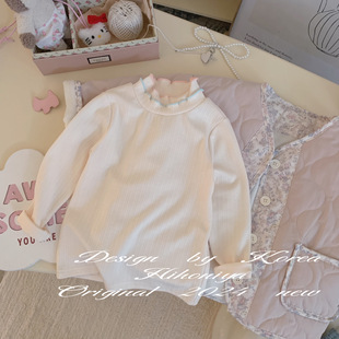 2025秋季 宝宝款 新款 打底韩版 舒适百搭撞色领子长袖 Spring韩国童装