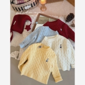 亲子小熊美利奴针织毛衣女童针织衫 新款 2025年冬季 Spring韩国童装