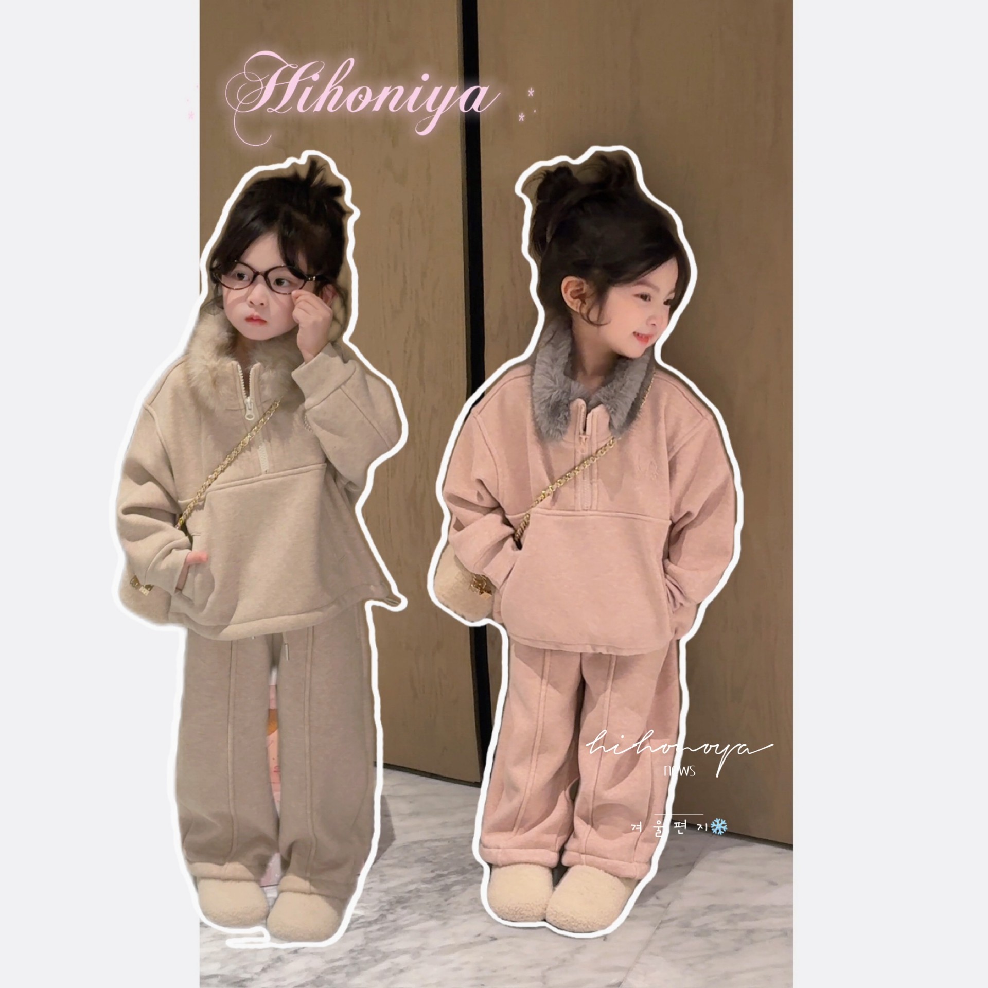 Spring韩国童装2026冬季新款亲子毛呢减龄570g运动套装女童两件套,童装/婴儿装/亲子装,套装,淘宝优惠券,粉丝福利购,淘宝优惠卷