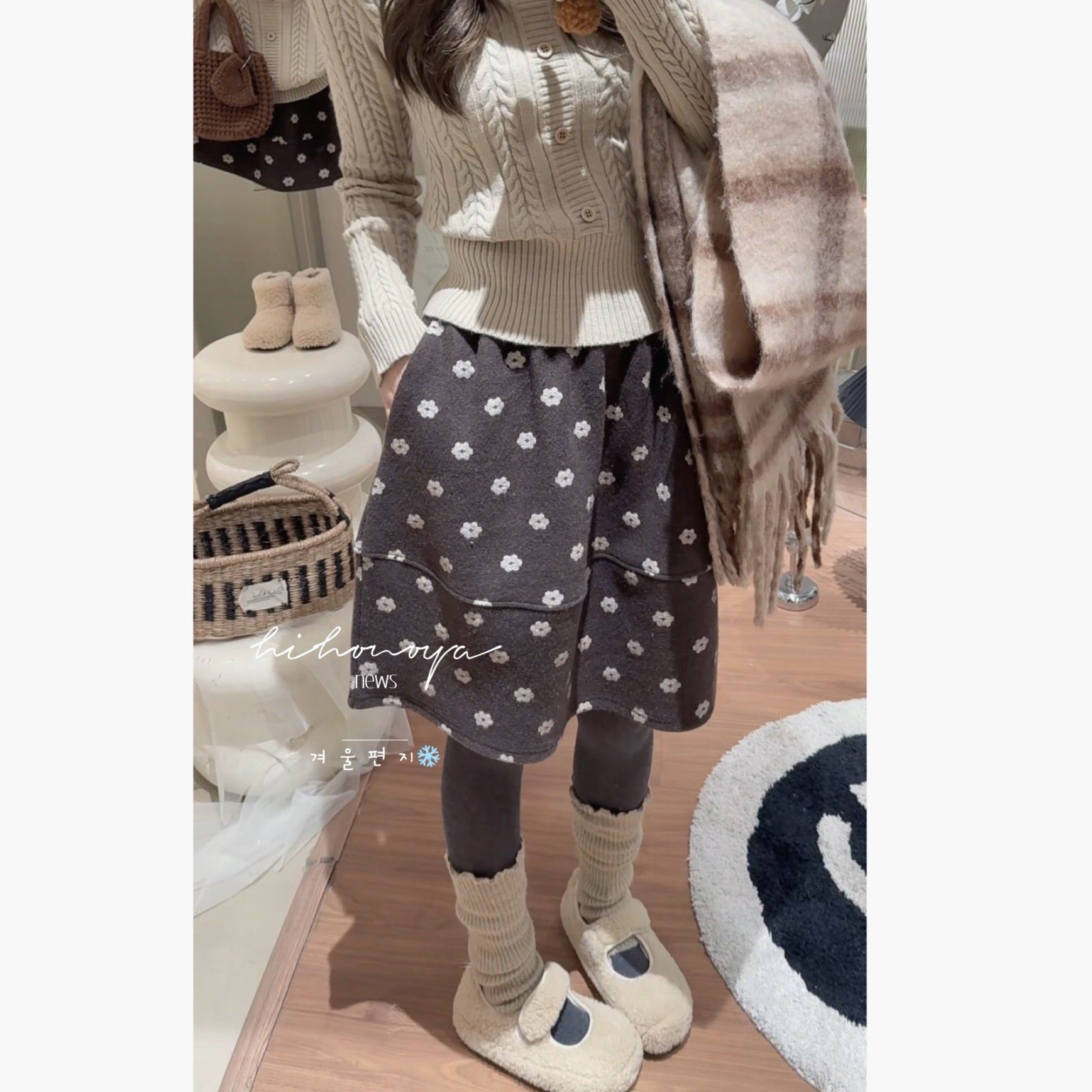 Spring韩国童装2025冬季新款亲子毛呢花朵花苞加绒半身裙女童裙子,童装/婴儿装/亲子装,半身裙,淘宝优惠券,粉丝福利购,淘宝优惠卷