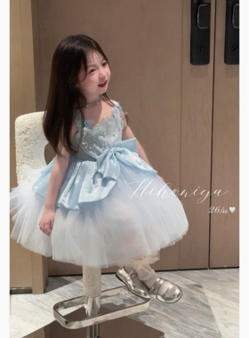 Spring韩国童装2026夏季新款宝宝高定礼服裙儿童网纱裙女童公主裙