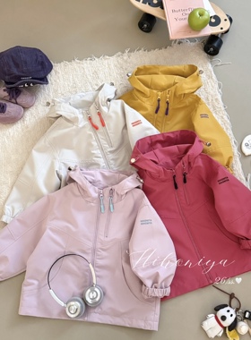 Spring韩国童装2026年春季新款亲子户外撞色机能强防水女童冲锋衣