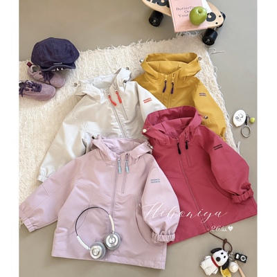 Spring韩国童装2026年春季新款亲子户外撞色机能强防水女童冲锋衣