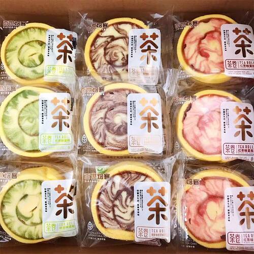 茶卷蛋糕面包整箱早餐健康零食休闲小吃营养充饥食品即食独立包装