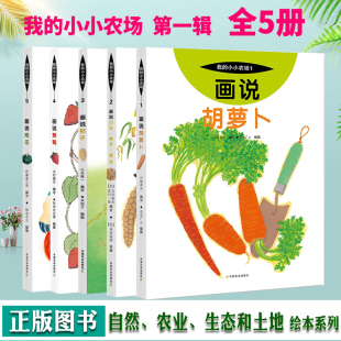 现货发(画说胡萝卜+画说小米稗子黄米+画说稻子+画说草莓+画说南瓜) 我的小小农场绘本少儿百科全书小学生版幼儿6-12岁儿童科普书
