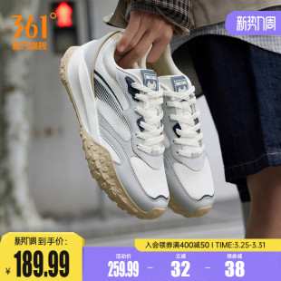 运动休闲百搭圣诞红男鞋 361酥饼3休闲鞋 平底德训鞋 新款 男2026春季