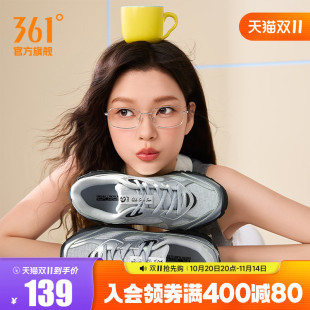 网面保暖薄底银色休闲德训女鞋 女2025秋季 子 361芭蕾运动鞋 天鹅鞋