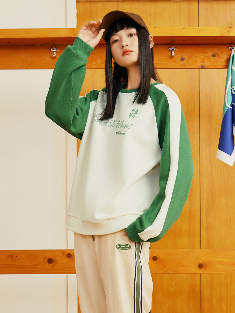 361 스포츠 스웨트 여성 2024 겨울 여성 루즈 스포츠 탑 캐주얼 학생 풀오버