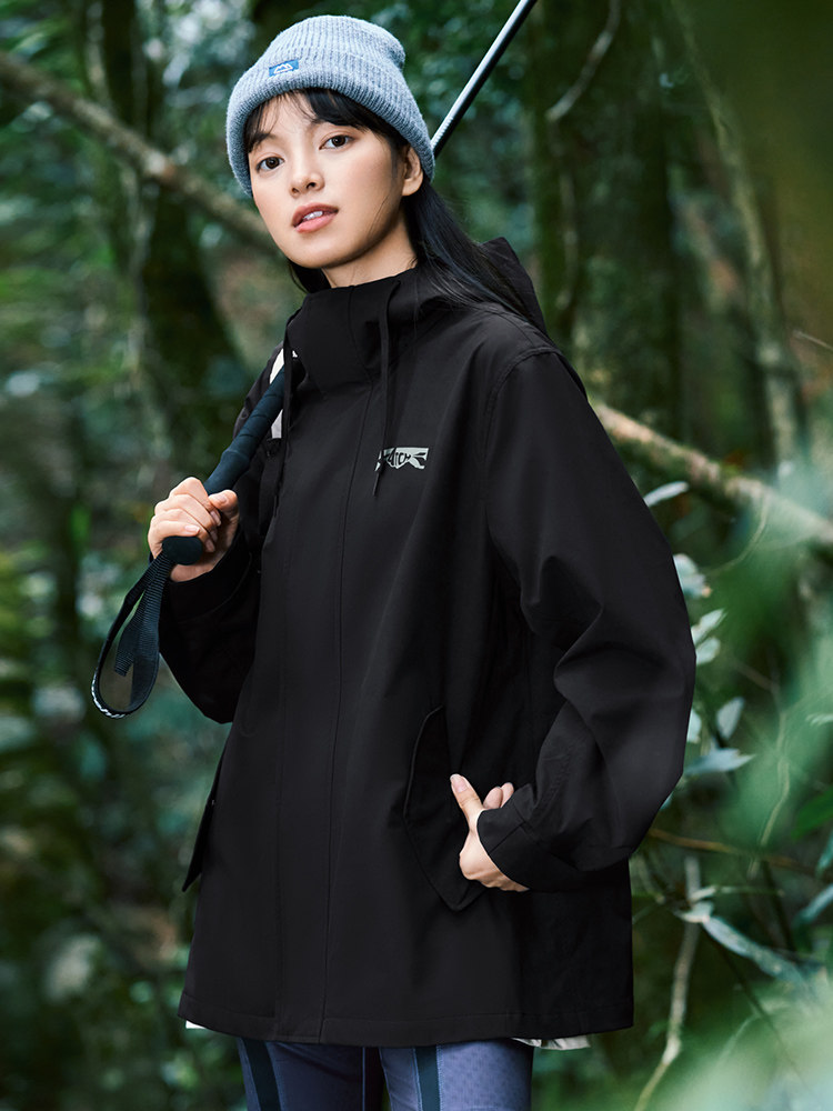 361 스포츠 자켓 여성용 2024 겨울 방풍 및 발수 직조 캐주얼 윈드 브레이커 루즈 한 야외 등산복