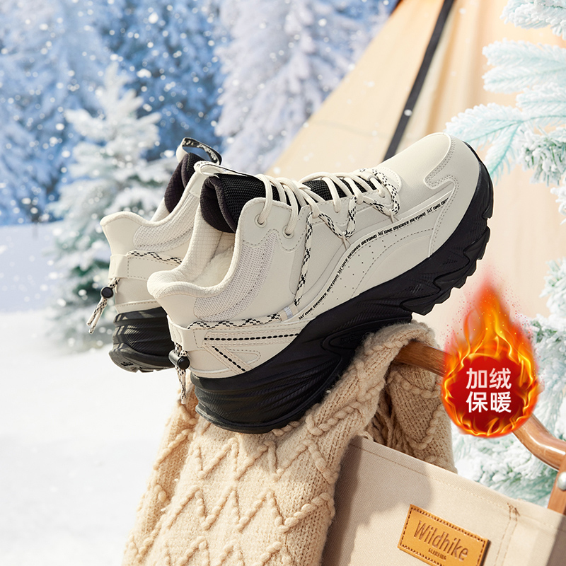 361女鞋运动鞋加毛鞋女2025秋季加绒保暖防滑休闲老爹鞋子大棉鞋