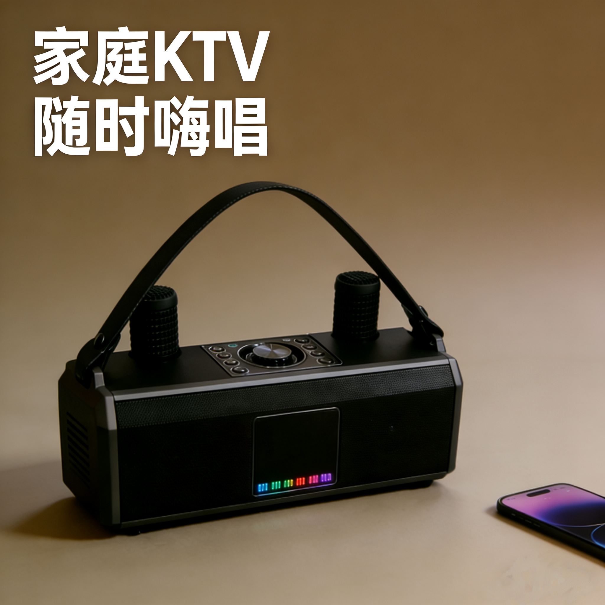 YS-315 蓝牙音箱KTV小音响摇滚低音小刚炮音箱双话筒一体家庭套装