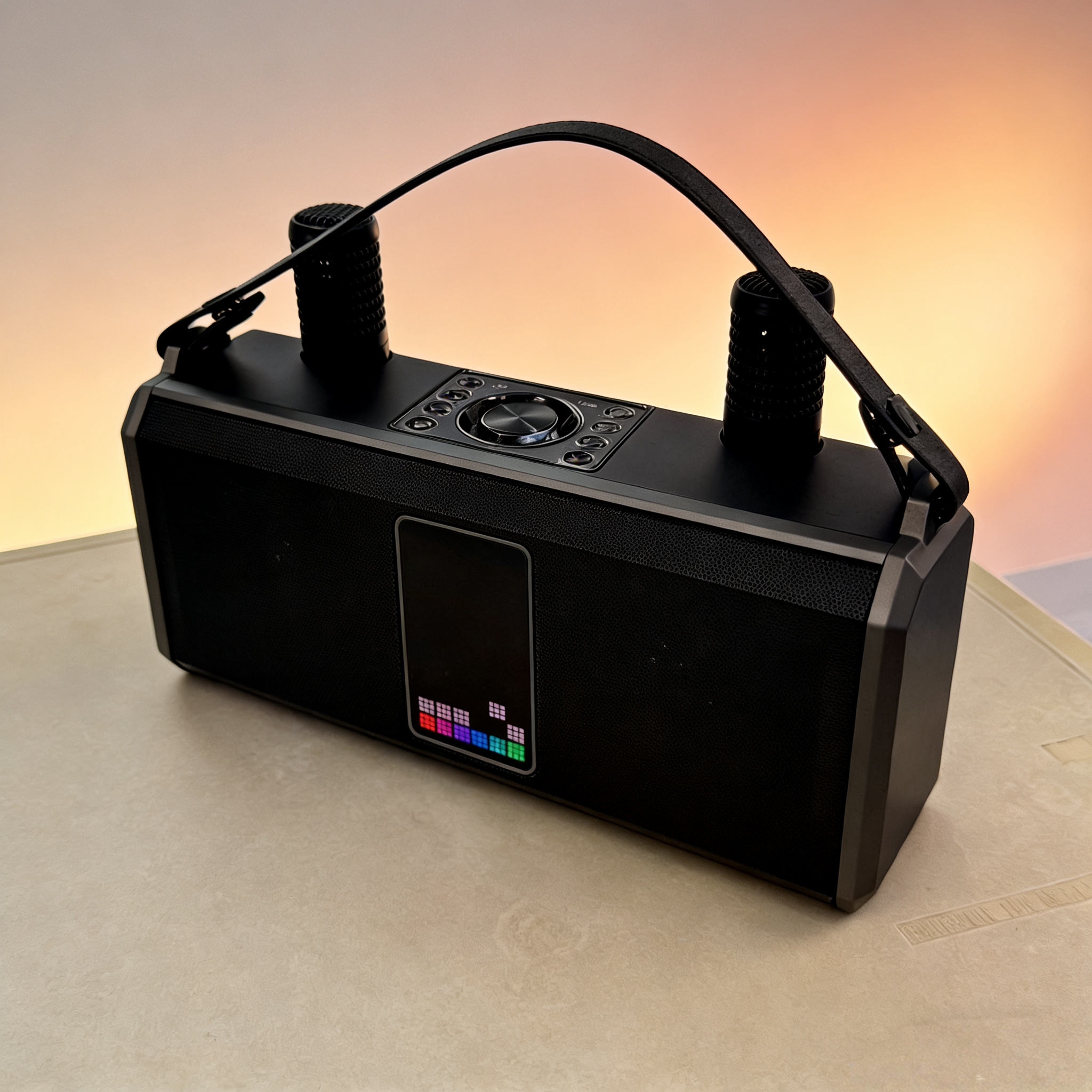 YS-316 蓝牙音箱KTV小音响摇滚低音小刚炮音箱双话筒一体家庭套装