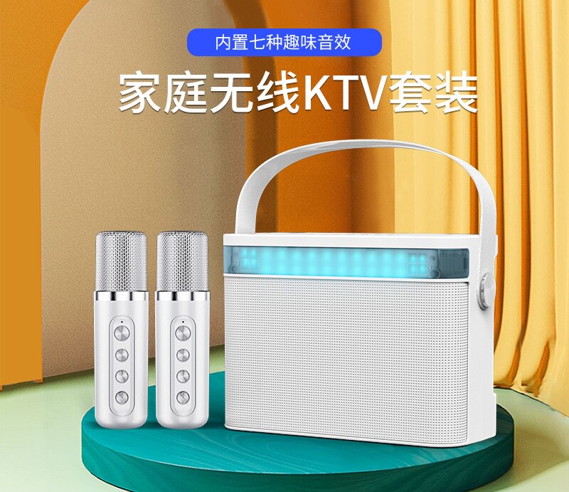 YS-224便携式无线蓝牙音响户外手提K歌双麦克风音箱话筒KTV一体机属于什么档次？