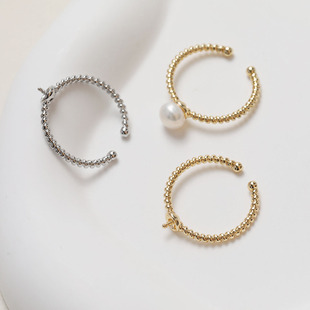 14K电镀真金保色麻花戒指托戒指diy手作材料配件