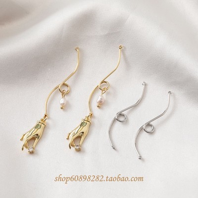 diy包金百搭手作风耳饰