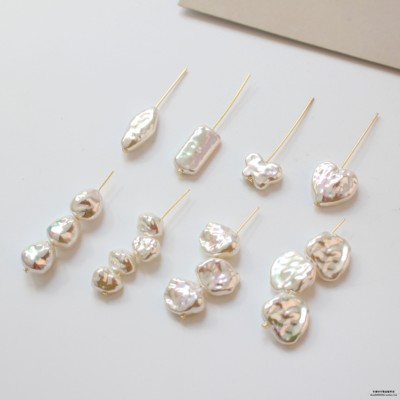 diy仿珍珠长方形桃心耳饰手链