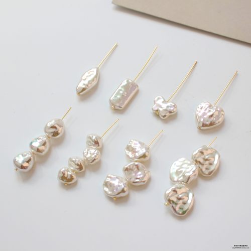 diy仿珍珠长方形桃心耳饰手链