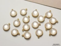 14-каратное золото, 8 мм, одинарный подвесной кошачий глаз, 1 шт.