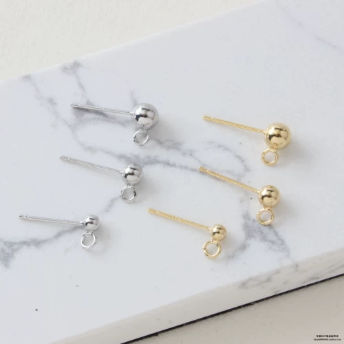 Серебряная игла, универсальные серьги, аксессуары, серебро 925 пробы, 14 карат