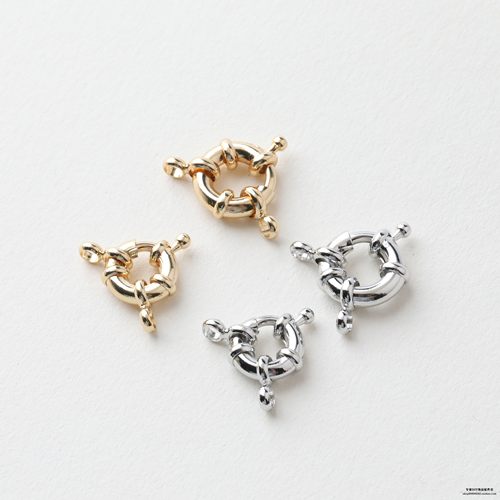 diy包金圆形串珠项链扣