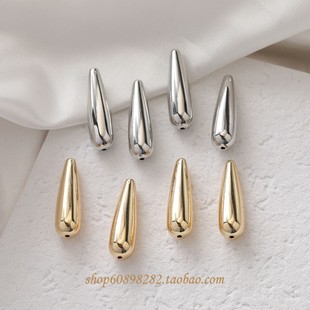 长款水滴直孔复古diy串珠手作耳饰项链手链吊坠配件