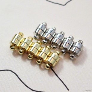 14K金圆形吸铁磁铁扣diy手链项链手工收尾连接口吸扣6mm