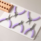 香芋紫色diy珠宝首饰手工串珠绕线尖嘴钳圆弯钳套装 钳台湾DIY