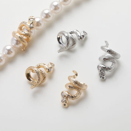 14K电镀真金保色蛇形隔珠diy手作串珠项链手链材料配件