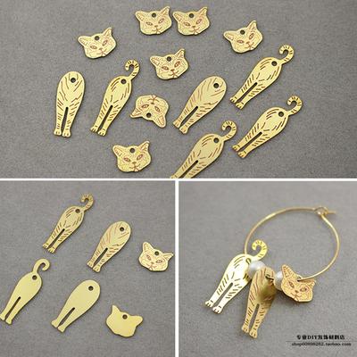 保色精品挂镀猫咪3件套猫咪