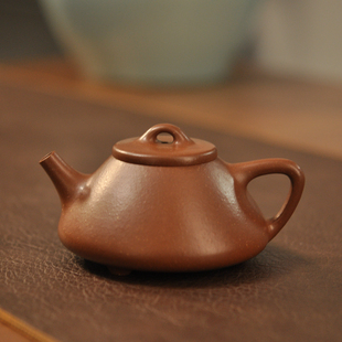 友兰轩 子冶石瓢紫砂壶 180CC黄金容量传统纯手工原矿红降坡泥经典
