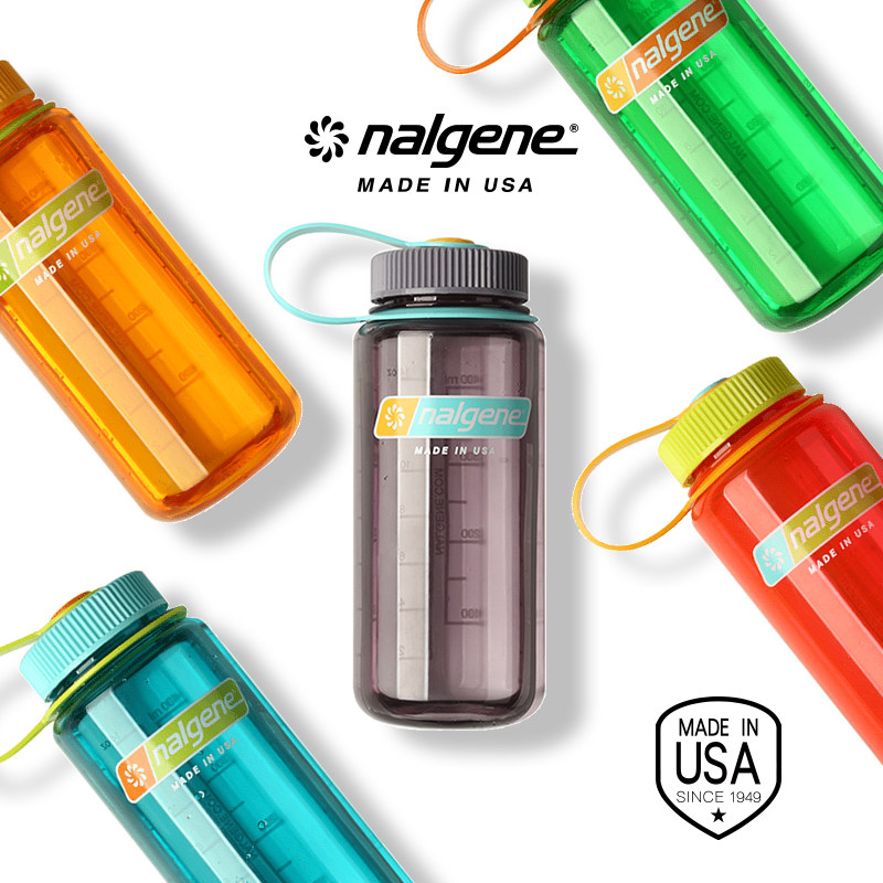 美国nalgene大容量水杯男塑料户外运动健身便携耐高温水壶1000ml