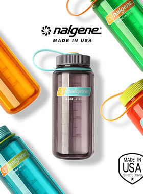 美国nalgene大容量水杯男塑料户外运动健身便携耐高温水壶1000ml