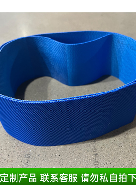 定制 1.3/2毫米厚蓝色PU钻石格子纹食品级输送带 流水线耐油皮带