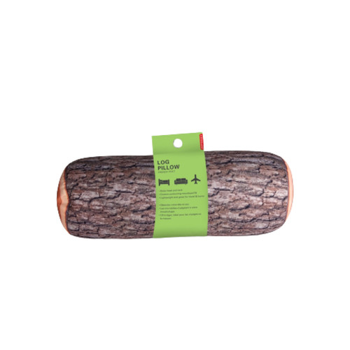 美国 Kikkerland 仿木头抱枕 旅行枕头 Log Head Rest 圆枕护颈枕