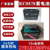 ECSUN蓄電池12V40AH消防監(jiān)控GP40-12免維護(hù)UPS備用電源12V24AH