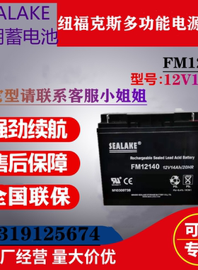 SEALAKE海湖蓄电池12V14AH FM12140 应急启动电源设备专用照明