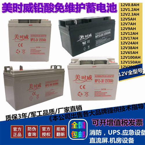 美时威铅酸蓄电池NP100-12直流屏