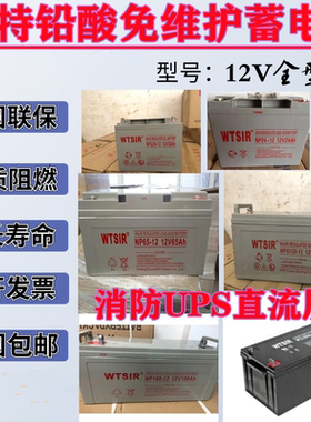 WTSIR威特蓄电池NP-12V7AH17AH24AH38AH65AH100AH120AH直流屏UPS