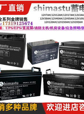 shimastu蓄电池NP24-12 12V4AH7AH12AH24AH38AH65AH100AH120AHUPS