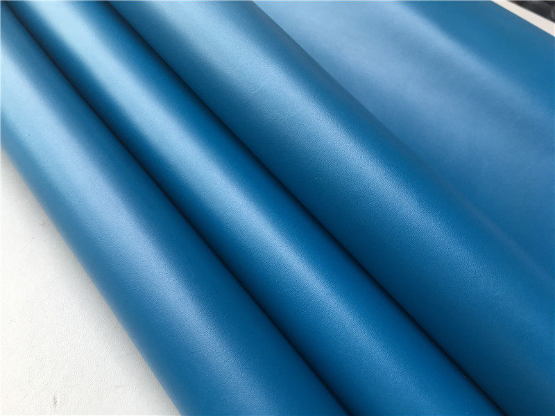 蓝色平纹头层牛皮箱包鞋靴皮具1.6mm挺手工diy真皮皮料 24.8英尺