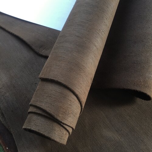 D1302复古锉纹疯马拉丝头层牛皮1.8偏软真皮手工DIY皮料