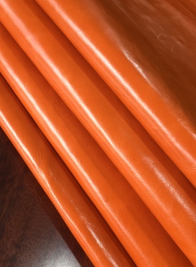 D3205橙色油蜡头层牛皮1.1mm适中真皮手工DIY皮料箱包鞋靴皮具