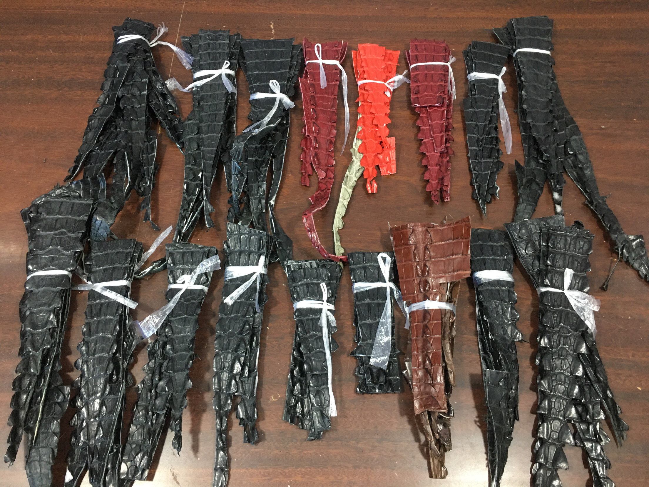 tzp341鳄鱼尾巴真皮手工DIY皮料镶嵌皮