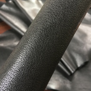 Lp118黑色缩纹鹿皮真皮手工DIY皮料1.1 1.3mm偏软