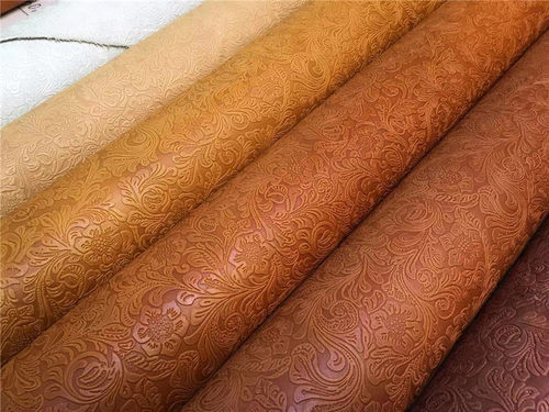 唐草花纹头层牛皮手工皮料清仓