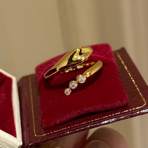 新品金色小蛇开口戒指灵蛇蛇年本